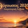 αύγουστος 2026 αστρολογική ατζέντα